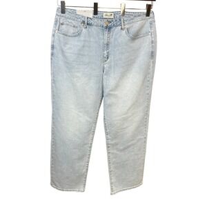 NWT Seven7 Loose Straight Light Wash High Rise Denim Blue Jeans Womens Size 16
